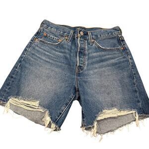 Levi's 501 Jean Distressed Shorts 27 Waist 6" Inseam